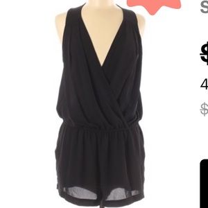 BCBG black pocketed romper